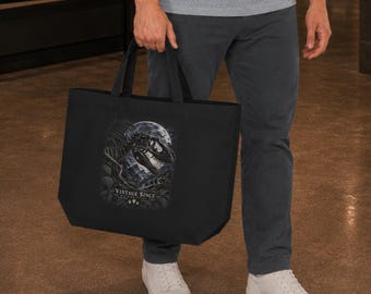 Dinosaur Tote Bag | T-Rex Skeleton Bag | Vintage Dinosaur Gift | Fossil Lover Gift | Dinosaur Gifts for Adults