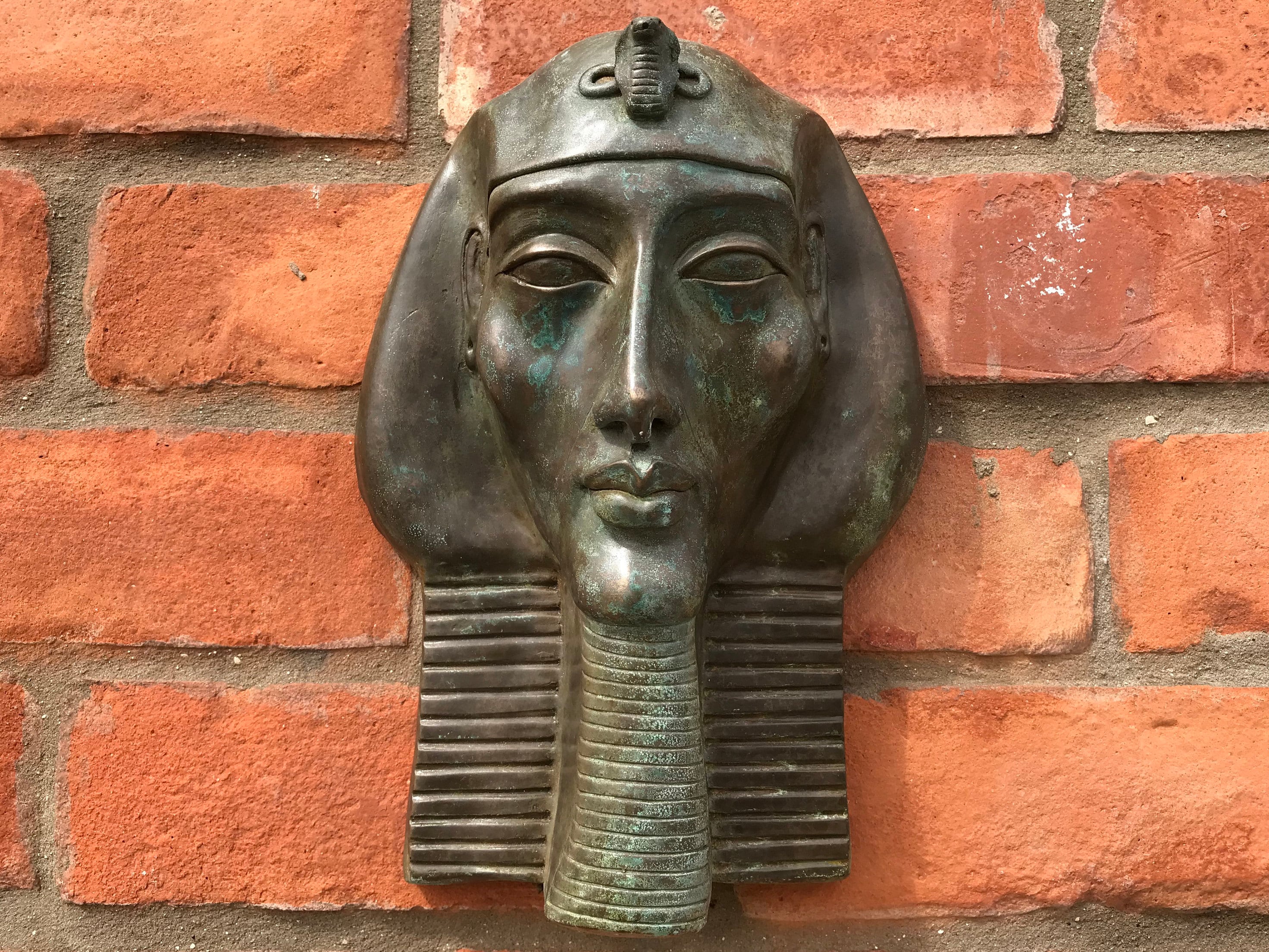 Aged Bronze Egyptian Art Metal Wall Art Egyptian Gift Garden Etsy