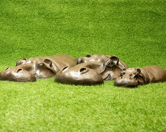 Garden Sculptures Hippo Ornaments Gorilla Par Martsartsculptures