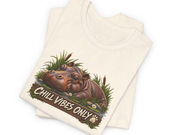 Hippo T Shirt | Quirky Animal Graphic Tee | Safari Animal Shirt | Hippo Lover Gift | Wildlife Clothing