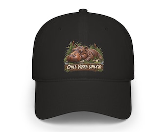 Hippo Baseball Cap | Quirky Animal Hat | Safari Wildlife Gift | Hippo Lover Accessory | Funny Animal Cap