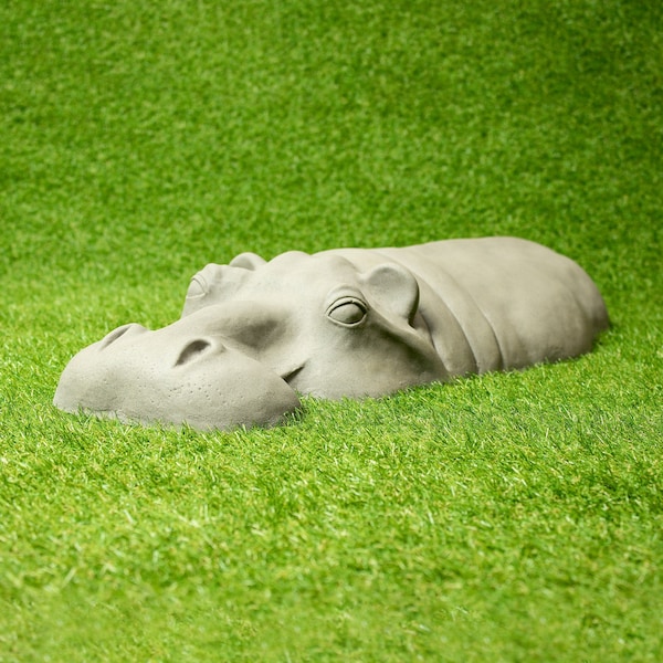 Large Hippopotamus Garden Sculpture, Garden Gifts, Resin/ Stone Ornament, Grandma Gift for Sister, Christmas Gifts for Women, Unique Gift