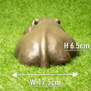 Hippo Outdoor Ornaments, Housewarming Gifts New Home, Congratulations Gift, Resin Metallic Bronze Sculpture, Get Well Soon Post Surgery Gift image 5