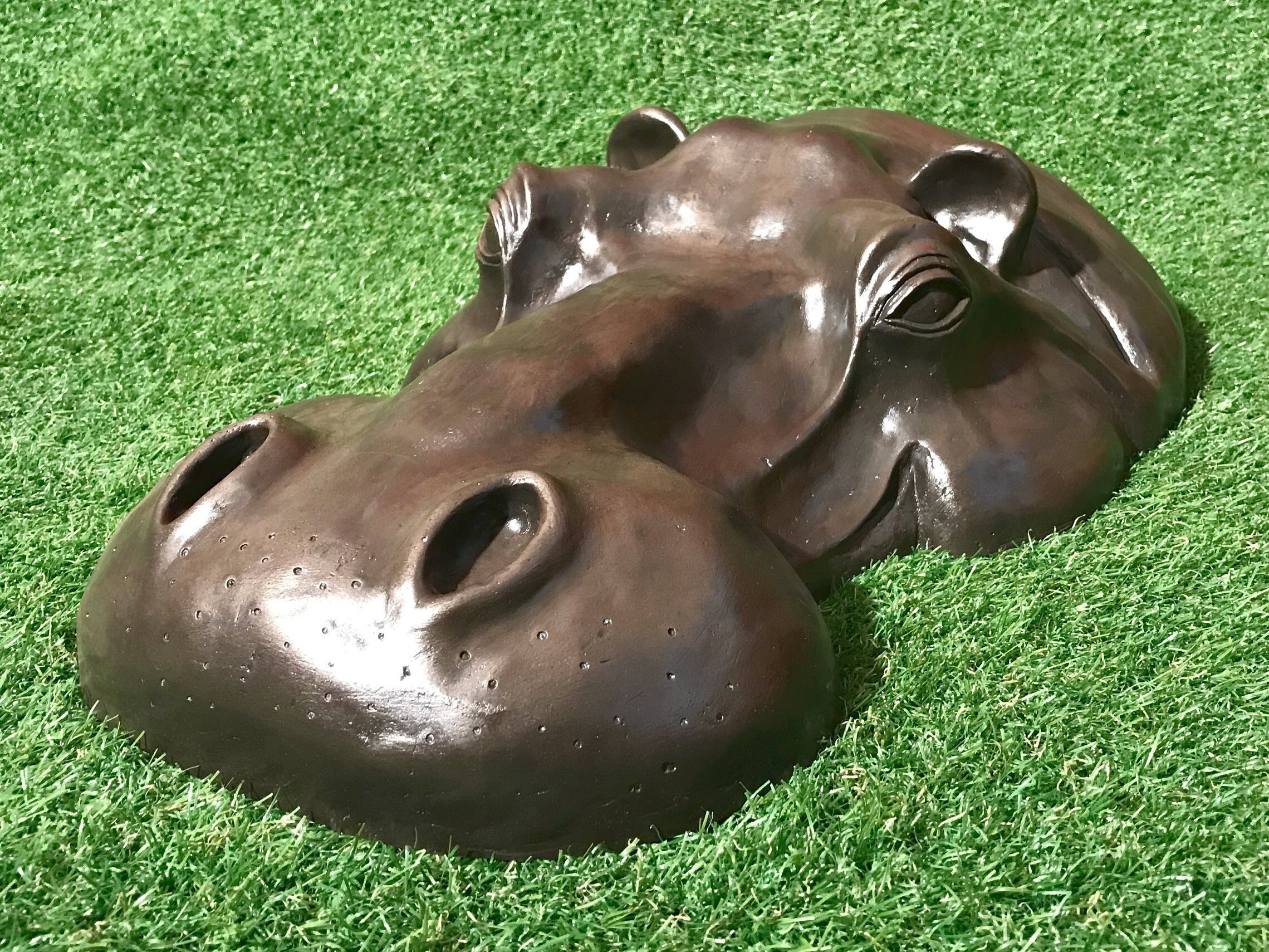 cold cast bronze hippo head garden sculpture ornament 8th wedding anniversary gift bronze anniversary birthday gift christmas gift gardening - Cast Of The Christmas Gift cold cast bronze hippo head garden sculpture ornament 8th wedding anniversary gift bronze anniversary birthday gift christmas gift gardening - Cast Of The Christmas Gift