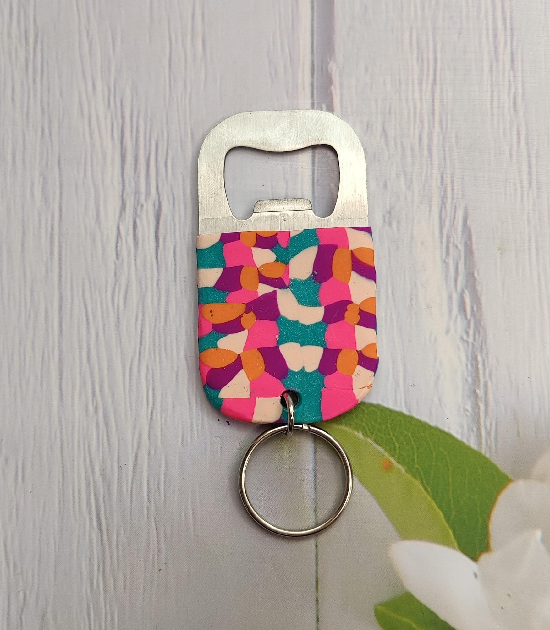 Handcrafted Decorative Bottle Opener – Vibrant and Unique Gift - Limited edition - Multicolor small