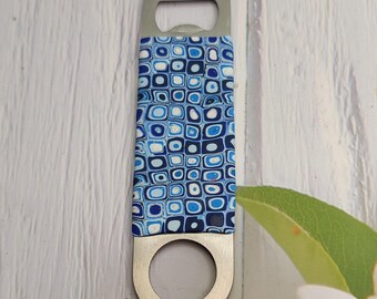 Handcrafted Decorative Bottle Opener – Vibrant and Unique Gift - Limited edition - Blue
