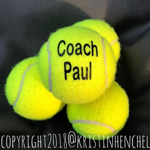 Monogram Personalized Custom Tennis Ball Team Coach FAST shipping