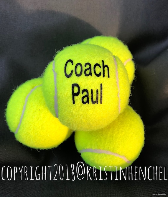 Monogram Personalized Custom Tennis Ball Team Coach FAST shipping