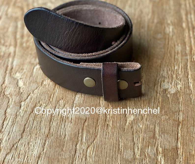 Brown Full Grain Leather Strap/snap Belt Sizes XSL Etsy