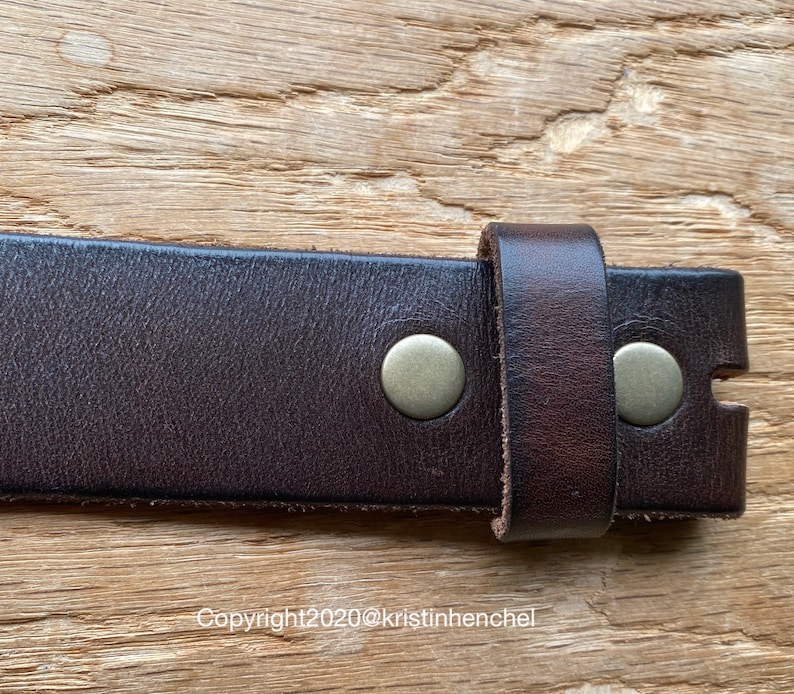 Brown Full Grain Leather Strap/snap Belt Sizes XSL Etsy