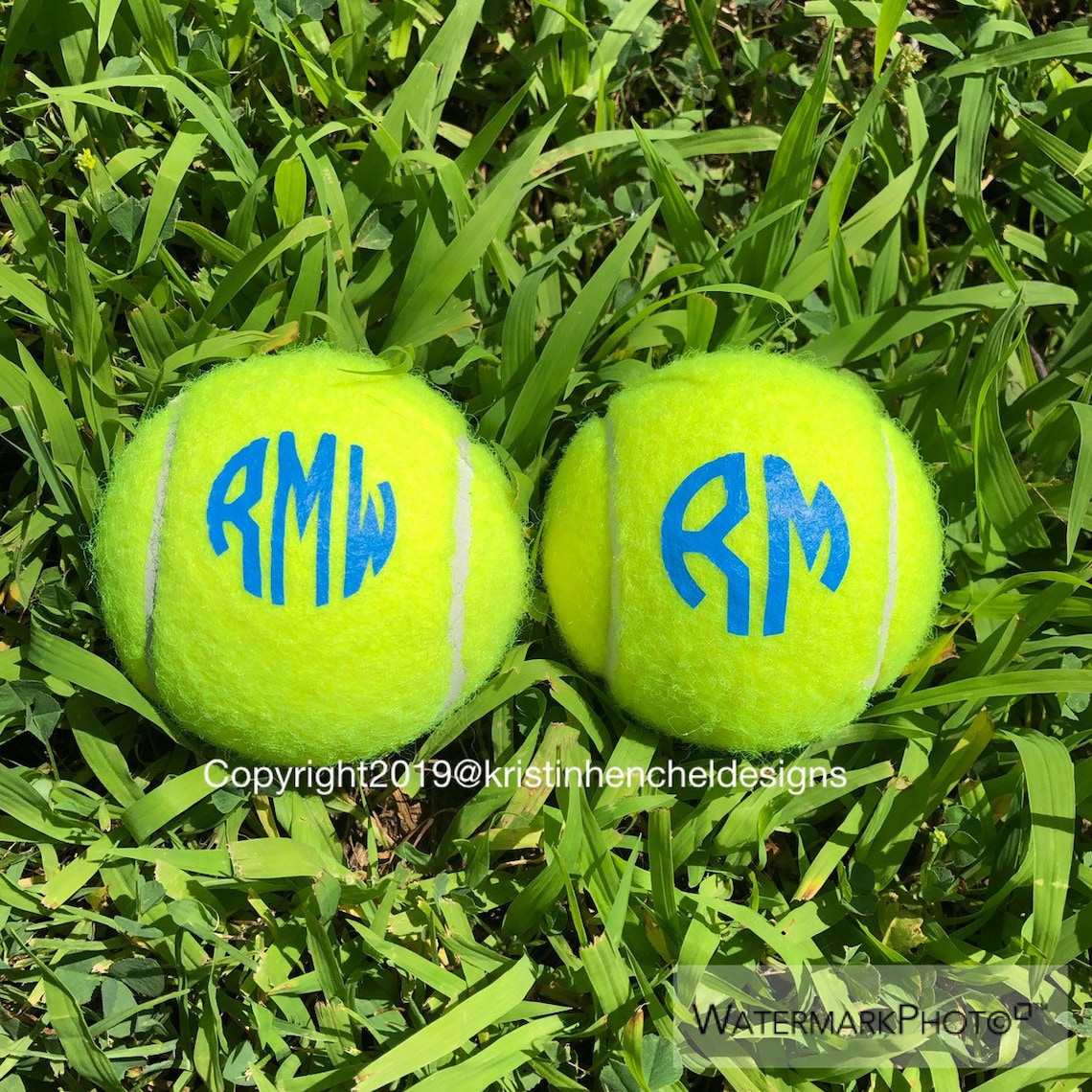 Monogram Personalized Custom Tennis Balls Set of 3 6 9 12 Etsy