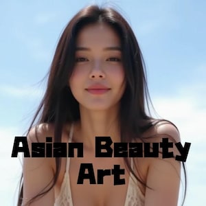 asian woman portrait illustration | ai generated digital art | printable wall art | png download