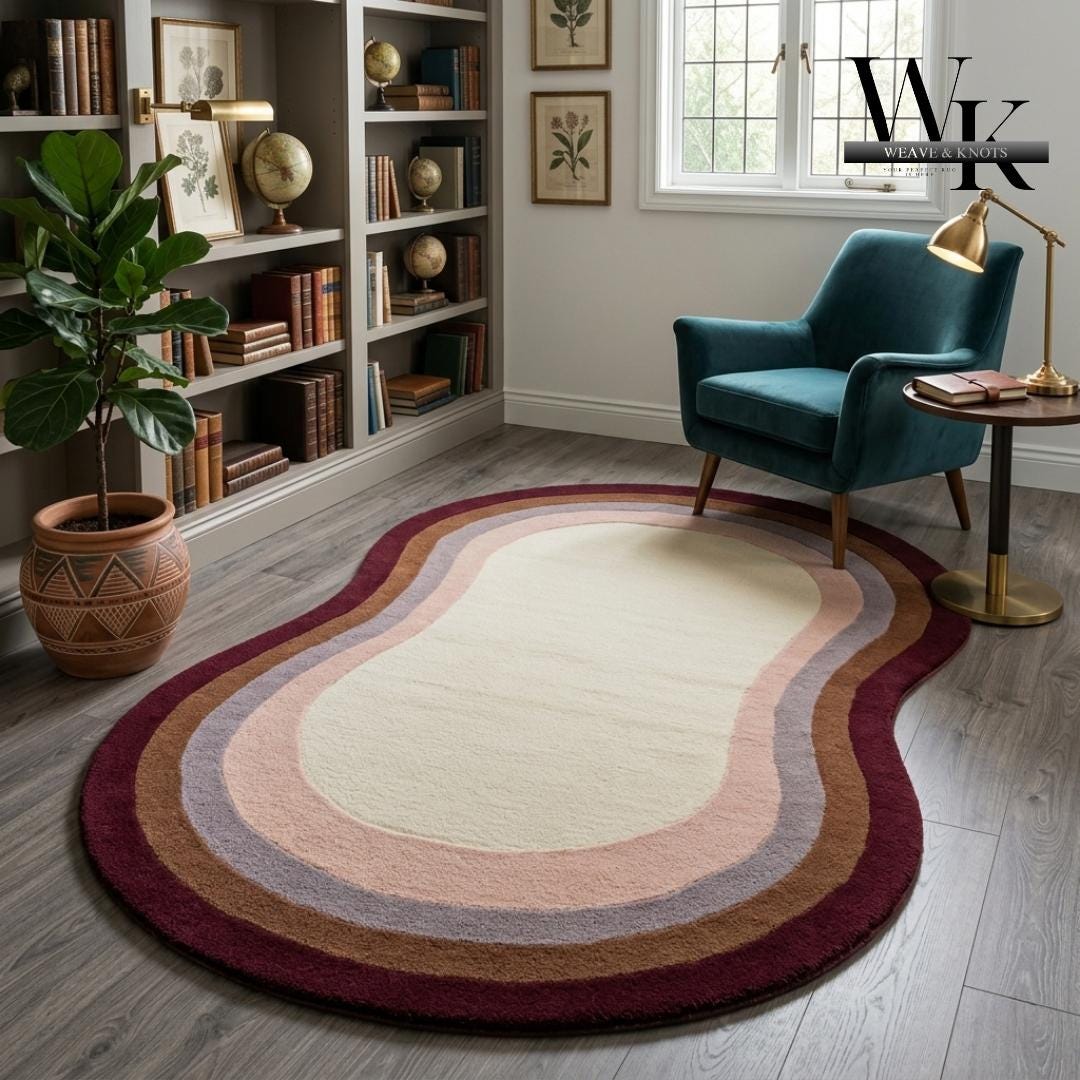 Organic Contour Rug Organic Contour Hand-tufted Wool Rug – Modern Abstract Irregular Shape ...