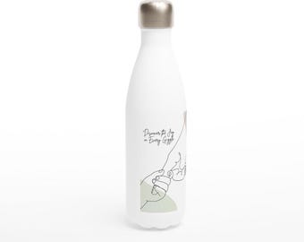 Weiße 17oz Edelstahl Wasserflasche