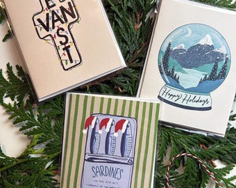Pacchetto di 3 biglietti Mix & Match — Biglietti di auguri illustrati a mano