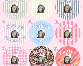 Custom 21st Birthday Pins - 10-Pack, 3-inch.