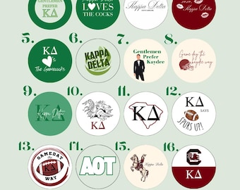 Gamecock Kappa Delta | 3 in. Pinback Buttons
