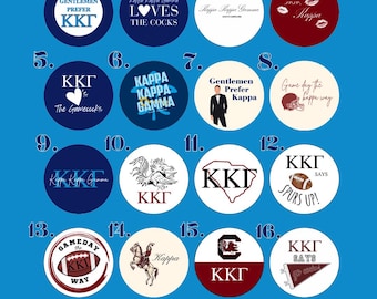 Gamecock Kappa Kappa Gamma | 3 in. Pinback Buttons