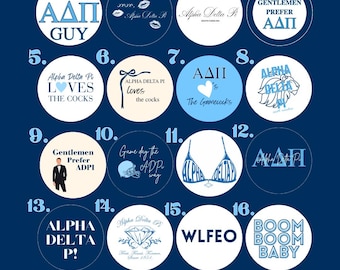 Gamecock Alpha Delta Pi | 3 in. Pinback Buttons