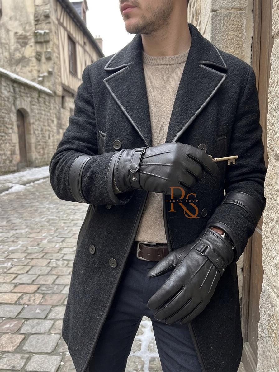chinese dress ladies Men's Italian Leather Gloves - Cashmere Lined - Suede Dress Gloves main image 0