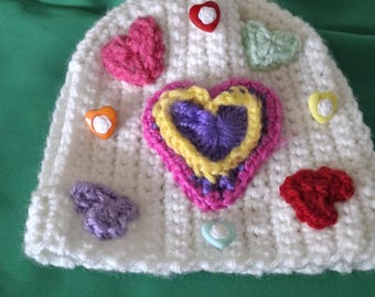 Vintage tiny crocheted tea cosy 13cms by 15cms