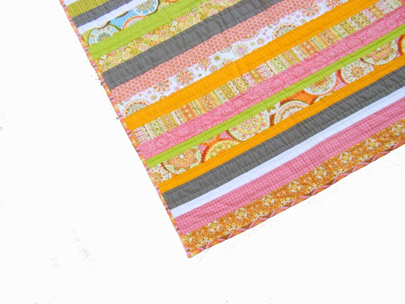 Reversible Baby Quilt Hand Sewn Doublesided Toddler Quilt Etsy