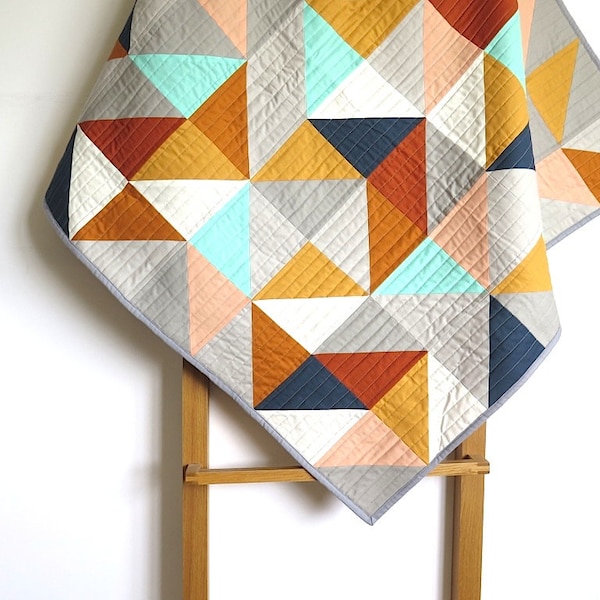 Triangle Baby Quilt Etsy