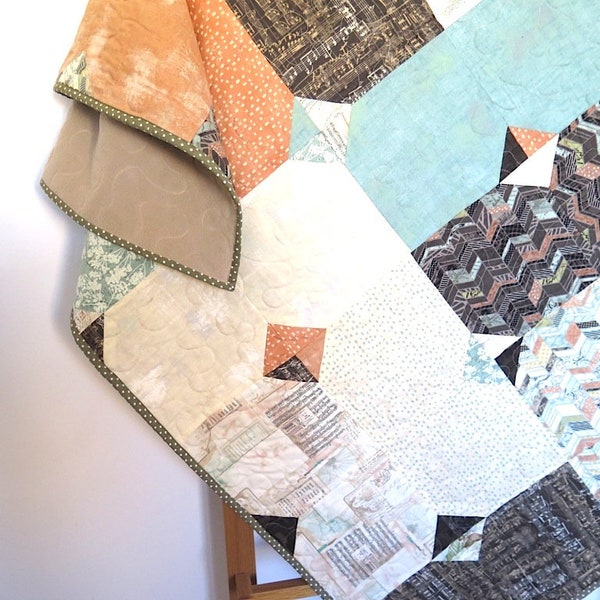 Modern Rustic Quilt - Etsy