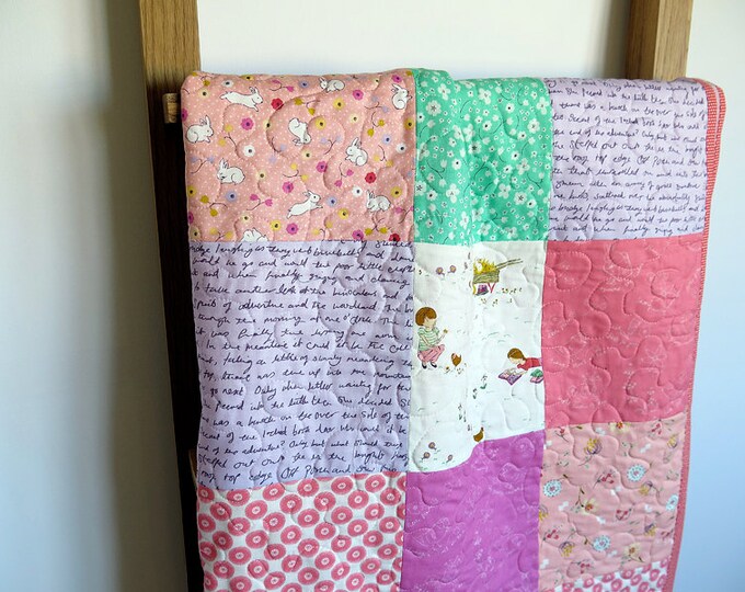 Baby Girl Quilt, Baby Blanket, Nursery Bedding, Crib Quilt Pram Cot