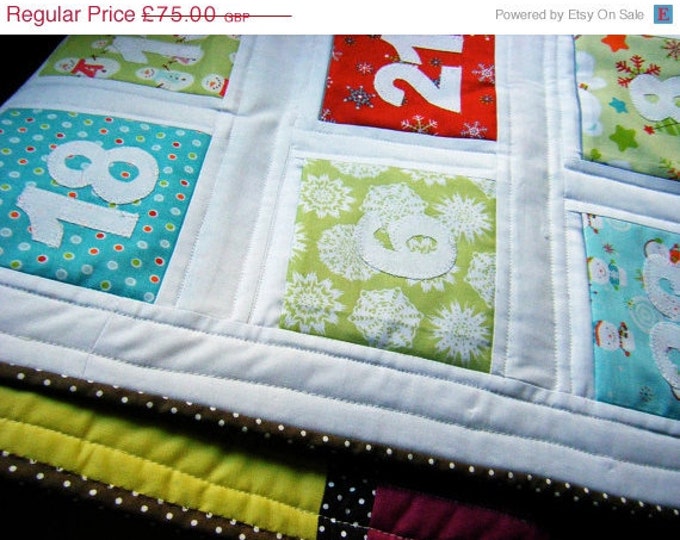Reversible Advent Calendar Large Pockets Funky Christmas Doublesided Reversible Advent Calendar Large Pockets Funky Christmas Doublesided