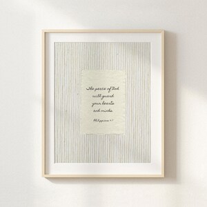 The Peace of God Bible Verse Print, Philippians 4:7 Scripture Art (Digital Download)