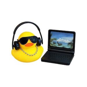 Coder Rubber Duck, Techie Desk Decor, Remote Work Gift