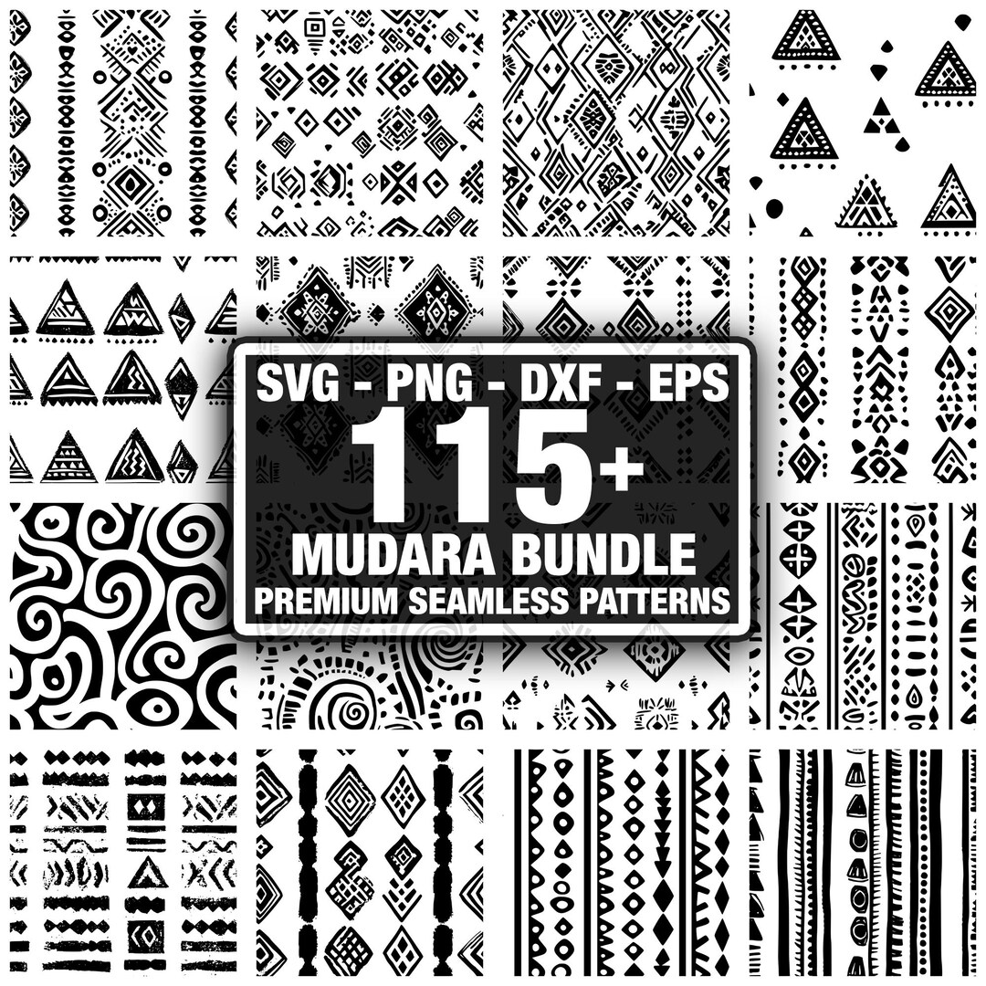 Mud Design Patterns Mudara African Mud Cloth Patterns, Seamless Design Bundle. Instant ...
