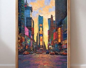 Times Square Art Print | Vibrant NYC Cityscape (Digital Download)
