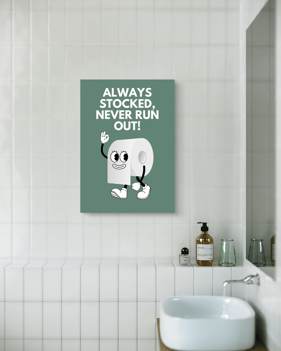 Funny Bathroom Wall Art, Toilet Paper Print, Restroom Decor, Home Decor ...