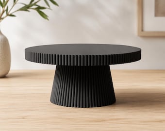 Cake Stand, Modern Pedestal Display, Ribbed Dessert Stand, Minimalist Table Decor, Cupcake Display, Party Centerpiece