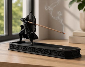 Samurai Incense Holder, 3D Printed Warrior Incense Burner, Japanese Inspired Decor, Samurai Shelf Art, Unique Gift