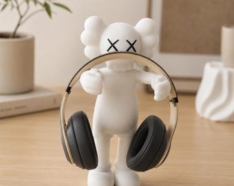 HypeBeast Headphone Stand, 3D Printed Headset Holder, Gaming Desk Organizer, Modern Gamer Room Decor, Unique Gift