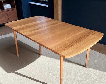 Solid Wood Dining Table Seats 4 to 6.  Handcrafted & Available Now. Real Wood.