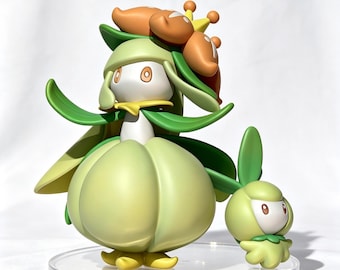 Lilligant Petilil Pokemon Figure, Unova Grass Resin Statue, 1/20 Scale Custom Figurine, Hand Painted Anime Toy, Cute Gamer Flower Gift