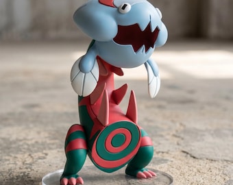 ポケモン ドラコビッシュ像、化石ドラゴン水フィギュアセット、1/20スケールワールドフィギュア、手描きおもちゃゲーマーデスク装飾