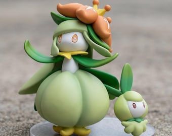 リリガントチュリ ポケモンフィギュア、イッシュ地方の草タイプの樹脂製スタチュー、1/20スケールのカスタムフィギュア、手描きのアニメ玩具、かわいいゲーマー向けフラワーギフト