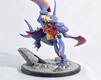 Mega Garchomp Pokemon Figure, Future Paradox Resin Statue, Grass Psychic Type, Custom Hand Painted Figurine, Pokemon Violet DLC, Gamer Gift
