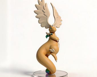 Malowana ręcznie żywiczna figurka Mega Dragonite • Kolekcjonerska figurka GK malowana ręcznie – niestandardowy schemat kolorów – figurka akcji Pokemon