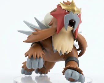 Malowana ręcznie żywiczna figurka Entei • Kolekcjonerska figurka GK malowana ręcznie – niestandardowy schemat kolorów – figurka akcji Pokemon