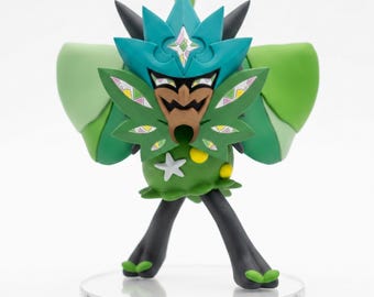 Kompletny zestaw 4 figurek Ogerpon Mask Forms | Wysokiej jakości ręcznie malowana figurka Pokemon z żywicy | Kolekcjonerska dekoracja biurka w stylu anime
