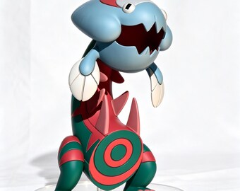 Pokemon Dracovish Statue, Fossil Dragon Water Figure Set, 1/20 Scale World Figurine, Hand Painted Toy Gamer Desk Decor