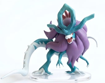 Ręcznie malowana żywiczna figurka Walking Wake, fanowska figurka Suicune'a z Paradoxu, dekoracja biurka gracza