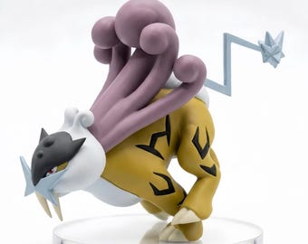 Malowana ręcznie żywiczna figurka Raikou • Kolekcjonerska figurka GK malowana ręcznie – niestandardowy schemat kolorów – figurka akcji Pokemon