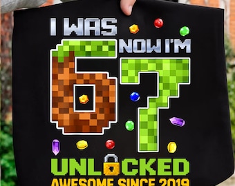 I Was 6 Now I'm 7 Gamer Boys Six Seven Meme Game Kids Png, Gamer Birthday Png, It's My Birthday Png,Funny 6 7 Gamer, 67 Png,7th Birthday Boy